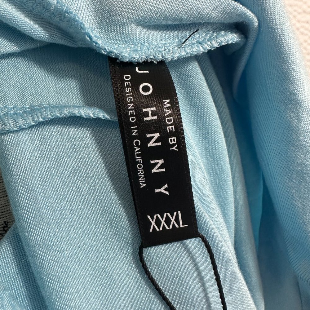 Made by Johnny Women's V-Neck 3/4 Sleeve Dolman Top with Side Shirring XXXL Blue - Picture 8 of 9